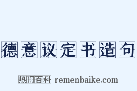 德意议定书造句是什么意思的图片